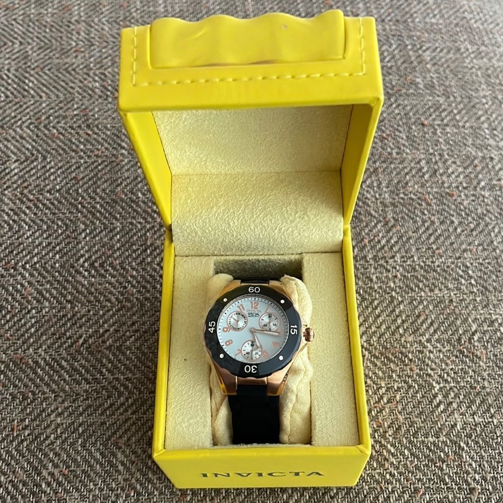 Invicta Couture Rose Gold and Black Watch